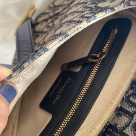 Christian Dior Oblique Blue Monogram Saddle Bag - Picture 4 of 4